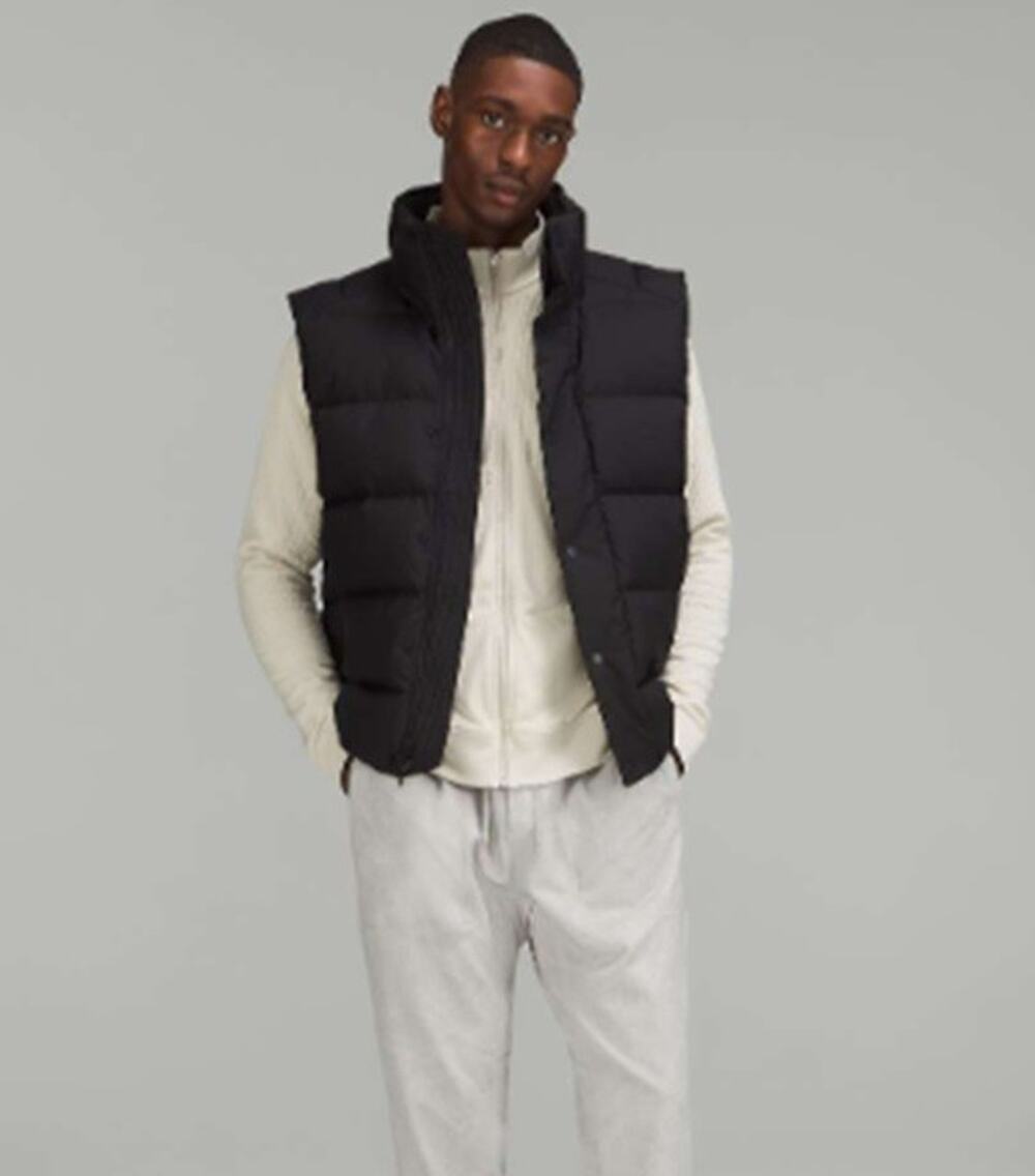Lululemon Men's Sz M Wunder Puff Vest 600 Fill Goose Down Black Gorpcore